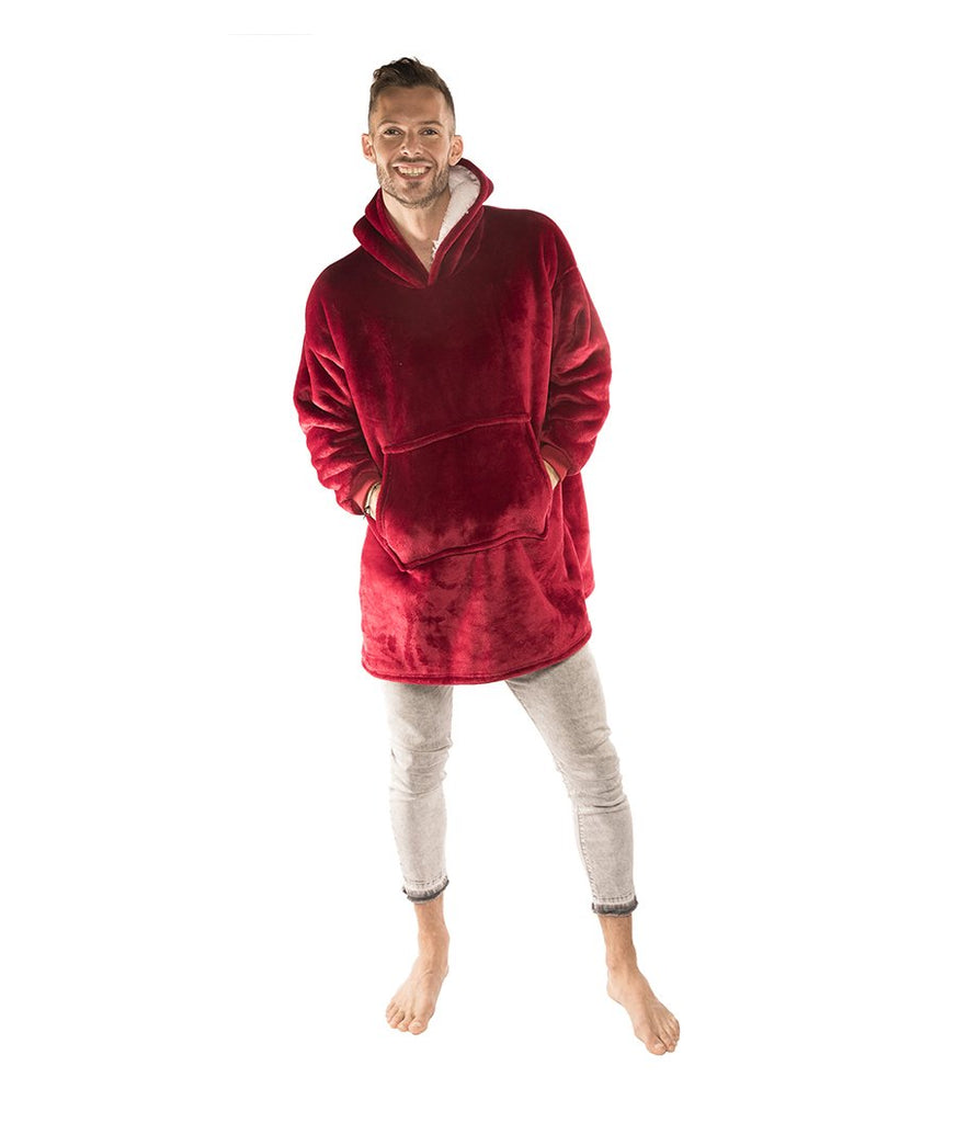 pull couverture géant Sweat-Plaid rouge unisexe oversize SweetPlaid